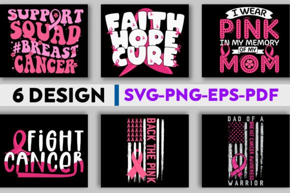 Breast Cancer Awareness Design Bundle for T-Shirts & Graphics