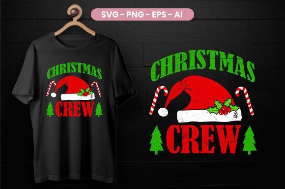 Christmas Crew SVG PNG T-Shirt Design Graphics