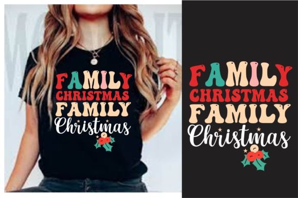 Family Christmas Retro T-Shirt Design Graphics Review