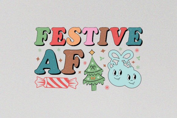 Festive Retro Christmas SVG Sublimation: T-Shirt Graphics