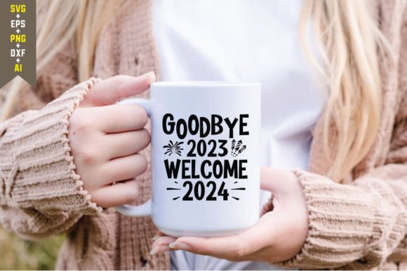 Goodbye 2022 Welcome 2024 Graphics for T-Shirt Designs