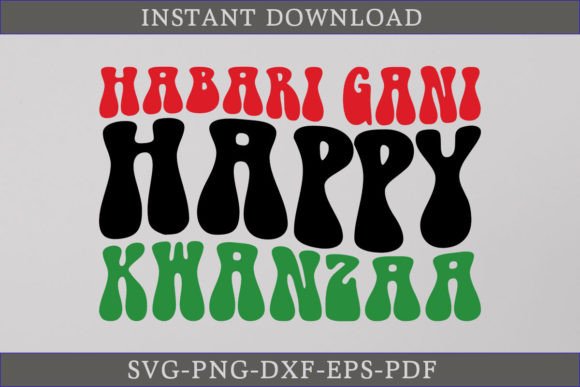 Habari Gani Retro Kwanzaa Graphics for T-Shirt Designs