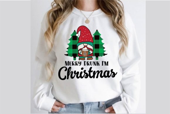 Merry Drunk I’m Christmas Sublimation: Graphics & T-Shirt Designs