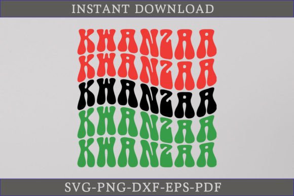 Retro Kwanzaa Groovy Wave SVG for Graphics & T-Shirt Designs