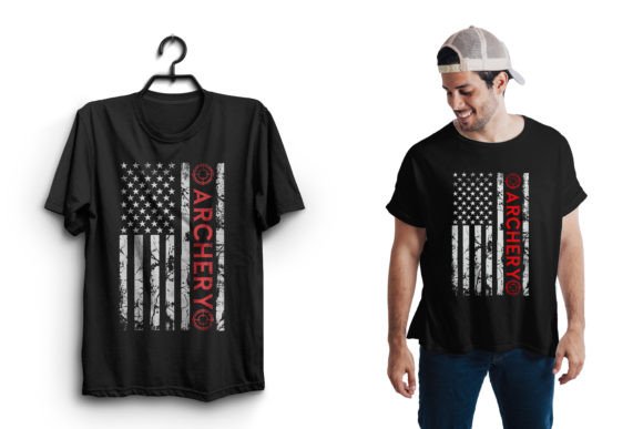 USA Archery Vintage Graphics for Print Templates