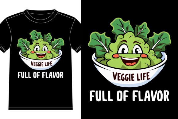 Veggie Life Flavor Tshirt Design: A T-Shirt Graphic Asset